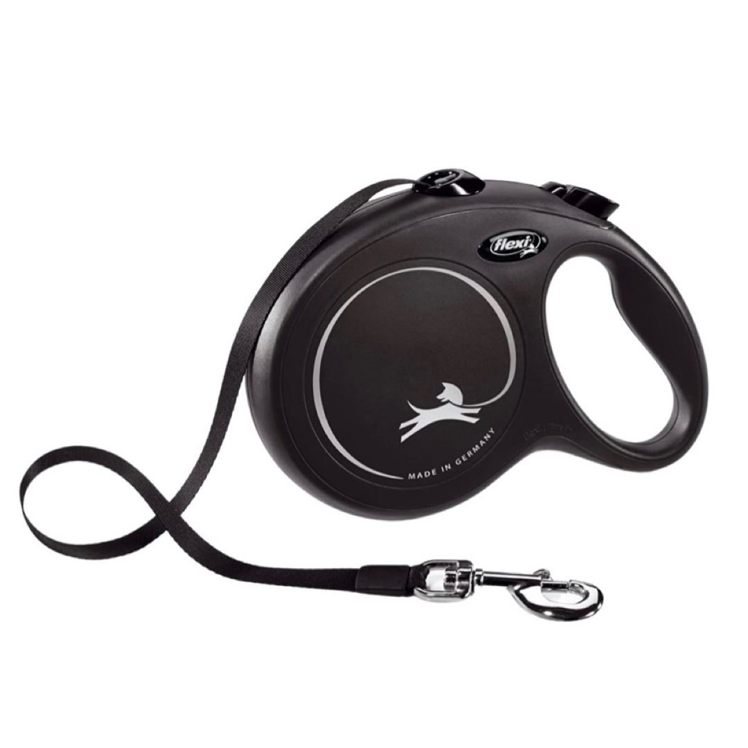 Flexi New Classic L Black 5m Tape (Max 50 kg)